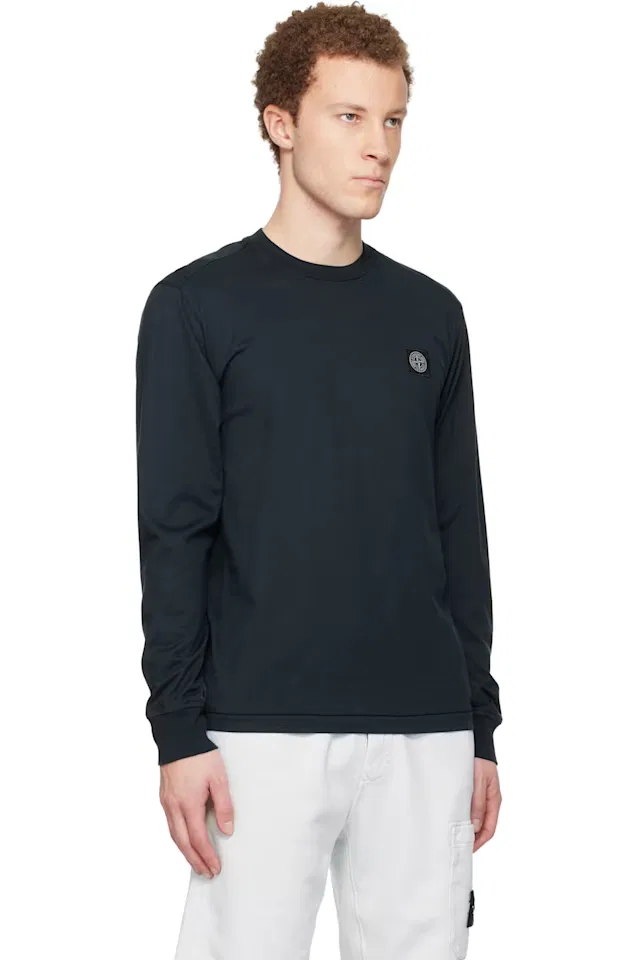 Темно-синяя футболка 2100031 из хлопка джерси Stone Island — фото 2