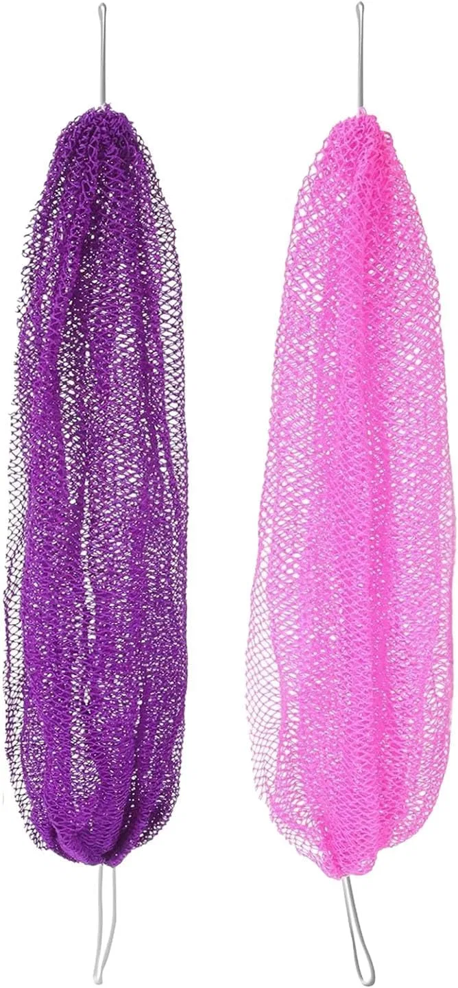 Мочалка для тела из полиамида, Tsophreniq, 2 шт, 20 x 60 см, Rose