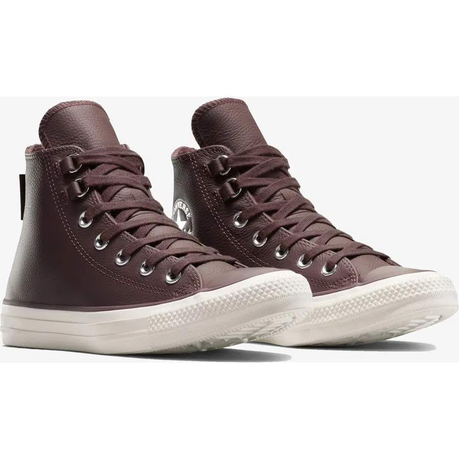 Кроссовки повседневные с верхом из кожи, модель Chuck Taylor All Star Leather, Converse, Коричневый — фото 2