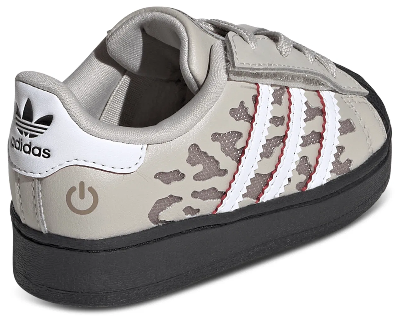 Детские кроссовки для мальчиков с LED-подсветкой Superstar adidas, Wonder Alumina/Footwear White/Core Black — фото 3