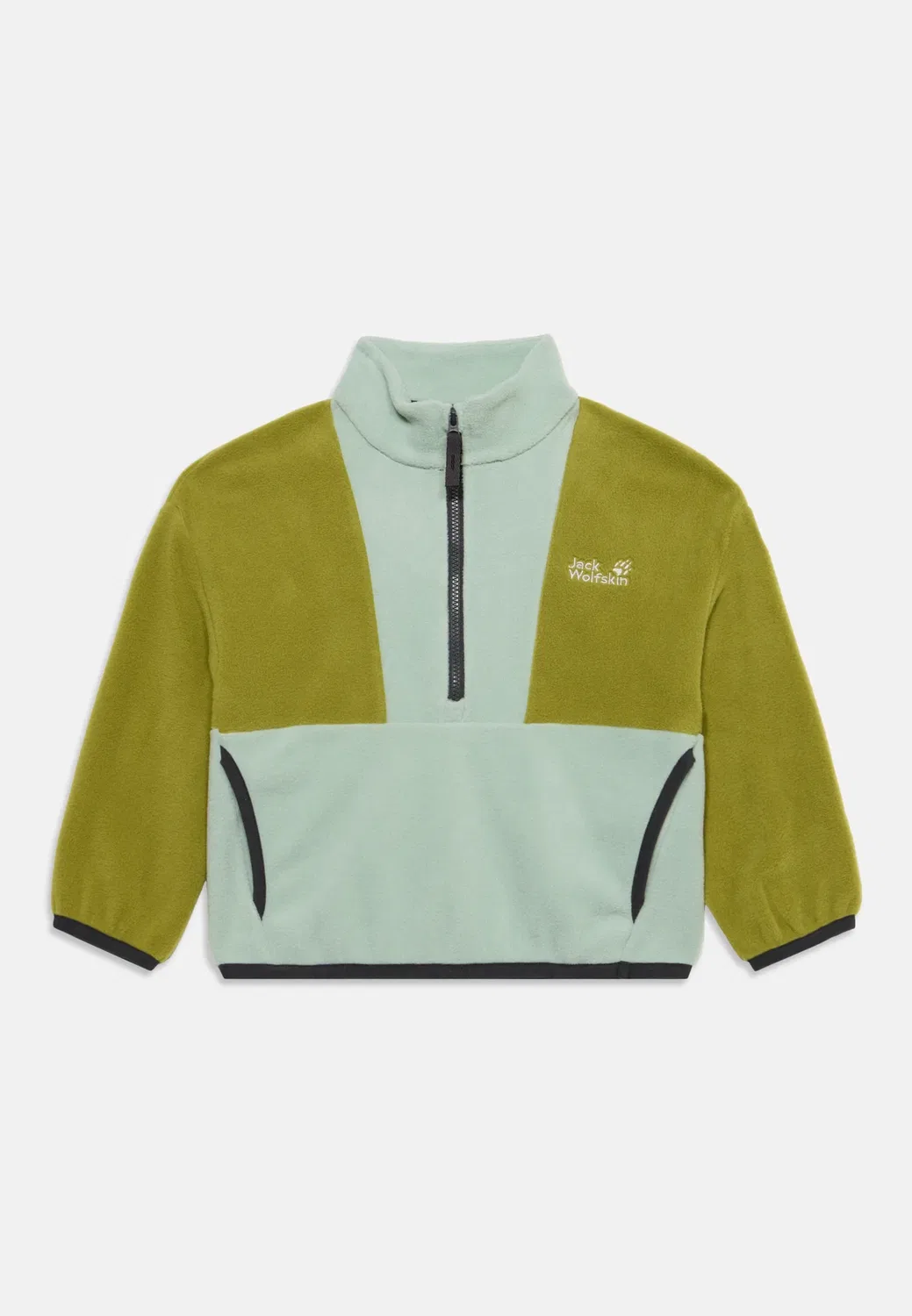 Флешковый джемпер Colorblock Taunus унисекс Jack Wolfskin, Green Zinnia