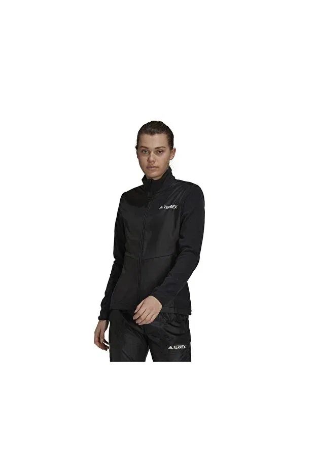 Женская куртка с принтом adidas, Black — фото 2