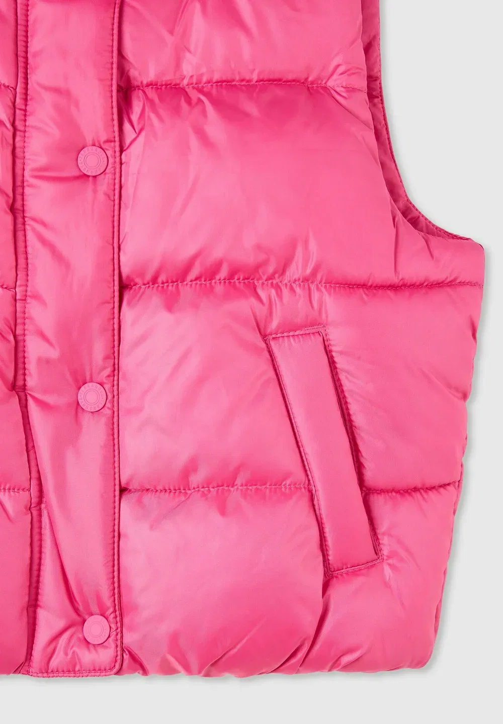 Gilet imbottito smanicato con Collo Alto - жилет Terranova, Fucsia Chiaro — фото 3