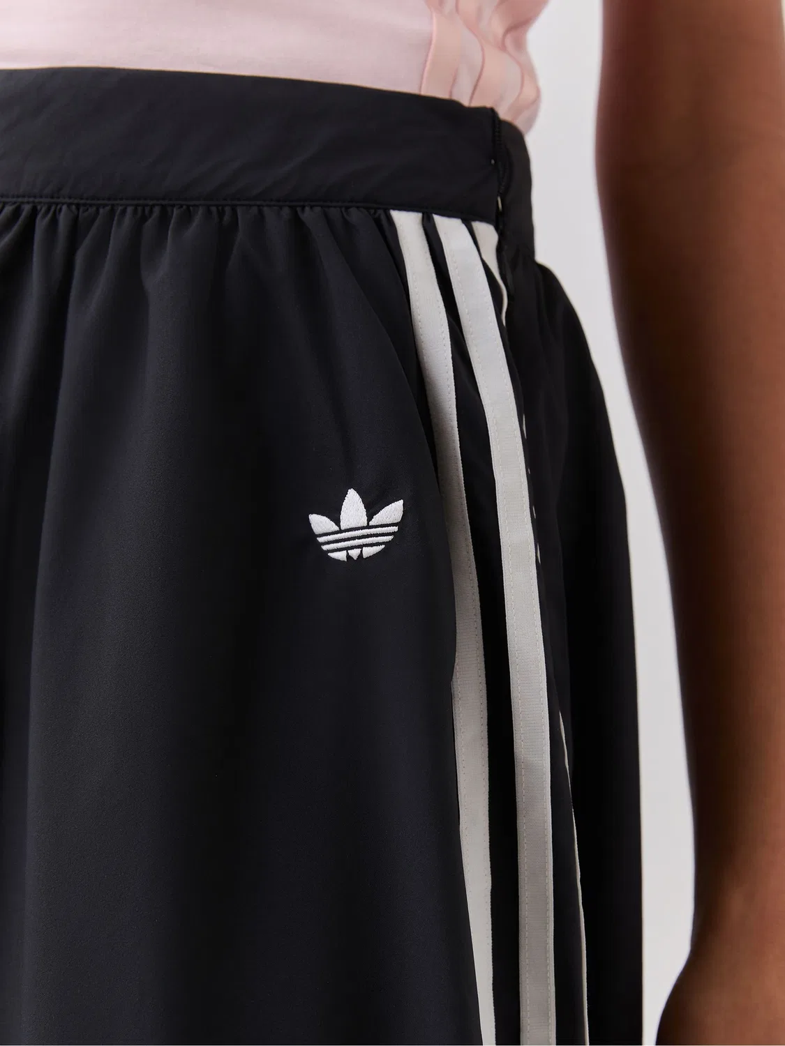 Юбка баллон, длинная, adidas Originals, черный — фото 4