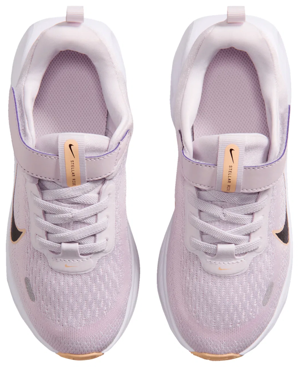 Кроссовки для мальчиков Preschool Stellar Ride Nike, цвет Bleached Lilac/Black/Pink Foam — фото 4