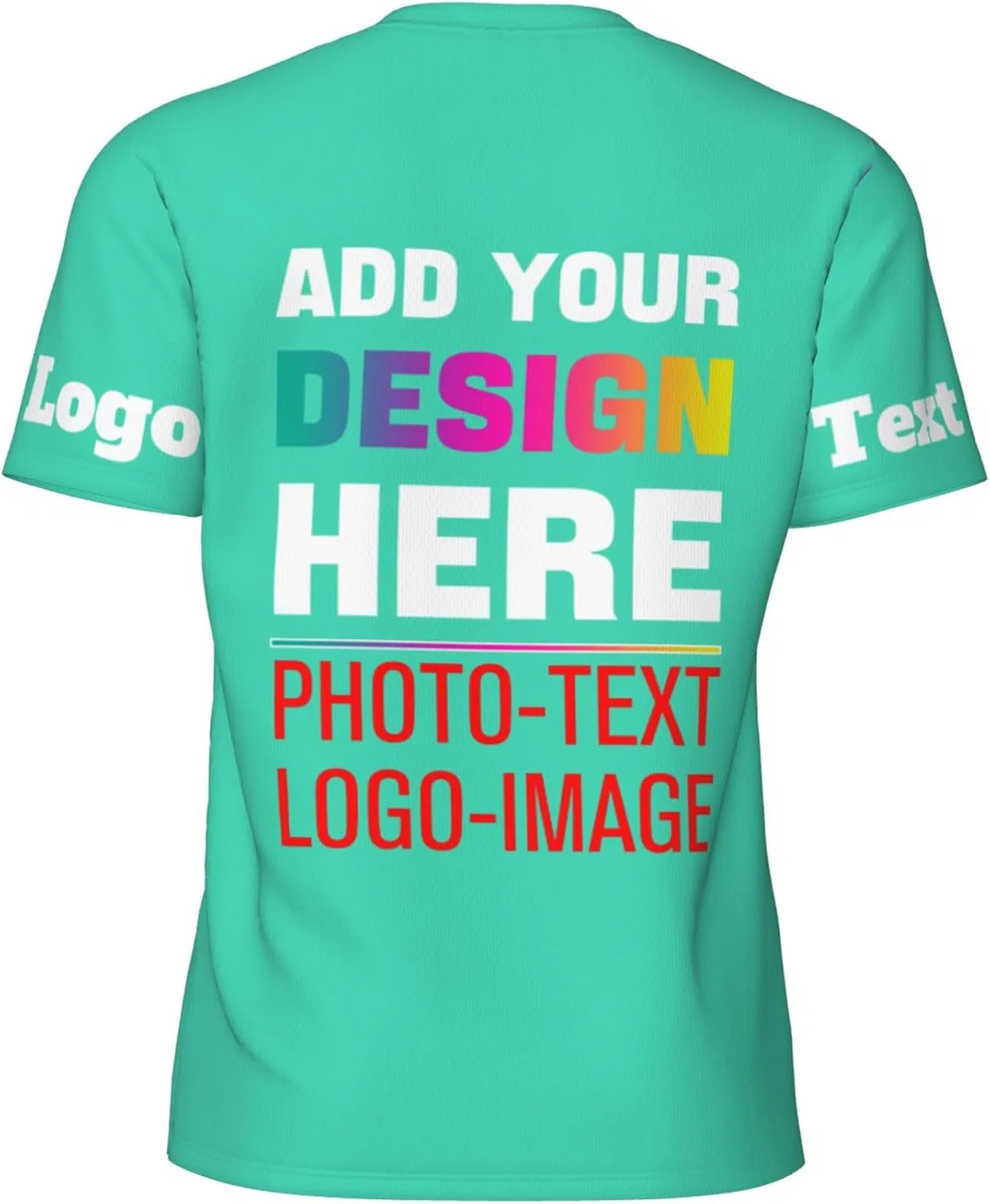Женская футболка с принтом Letter Print Generic, Medium Green — фото 3