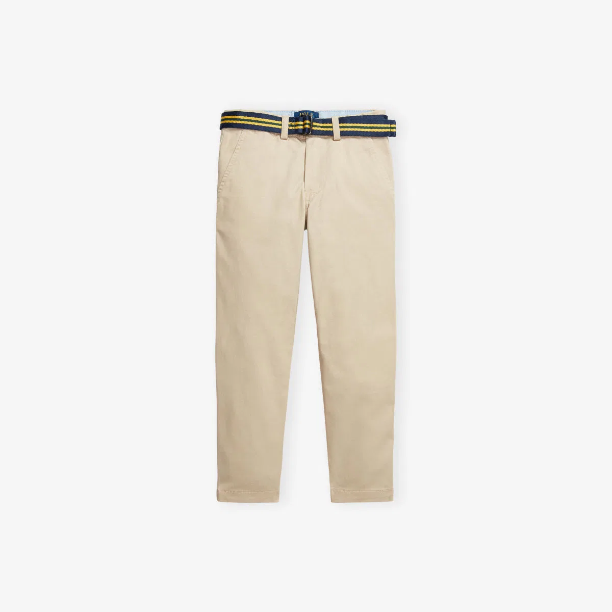 Детские брюки прямого кроя из эластичного хлопка Polo Ralph Lauren, хаки