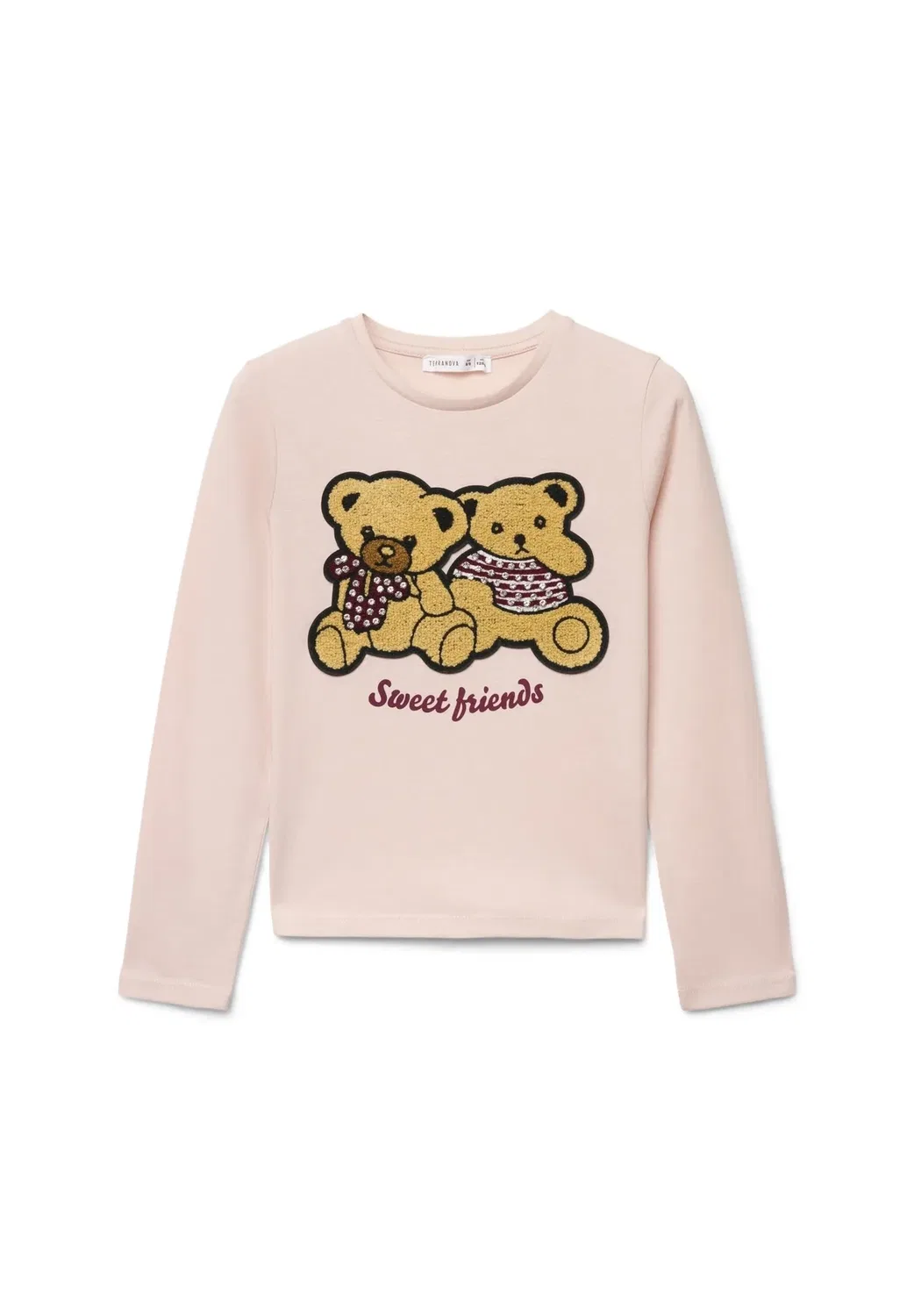 Футболка с длинными рукавами (T-Shirt con stampa) Terranova, Rosa Cipria