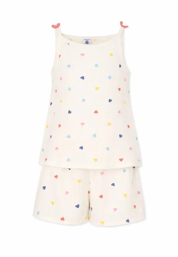 Комплект пижамы из хлопка Pigiami set Petit Bateau, Ivory, слоновая кость