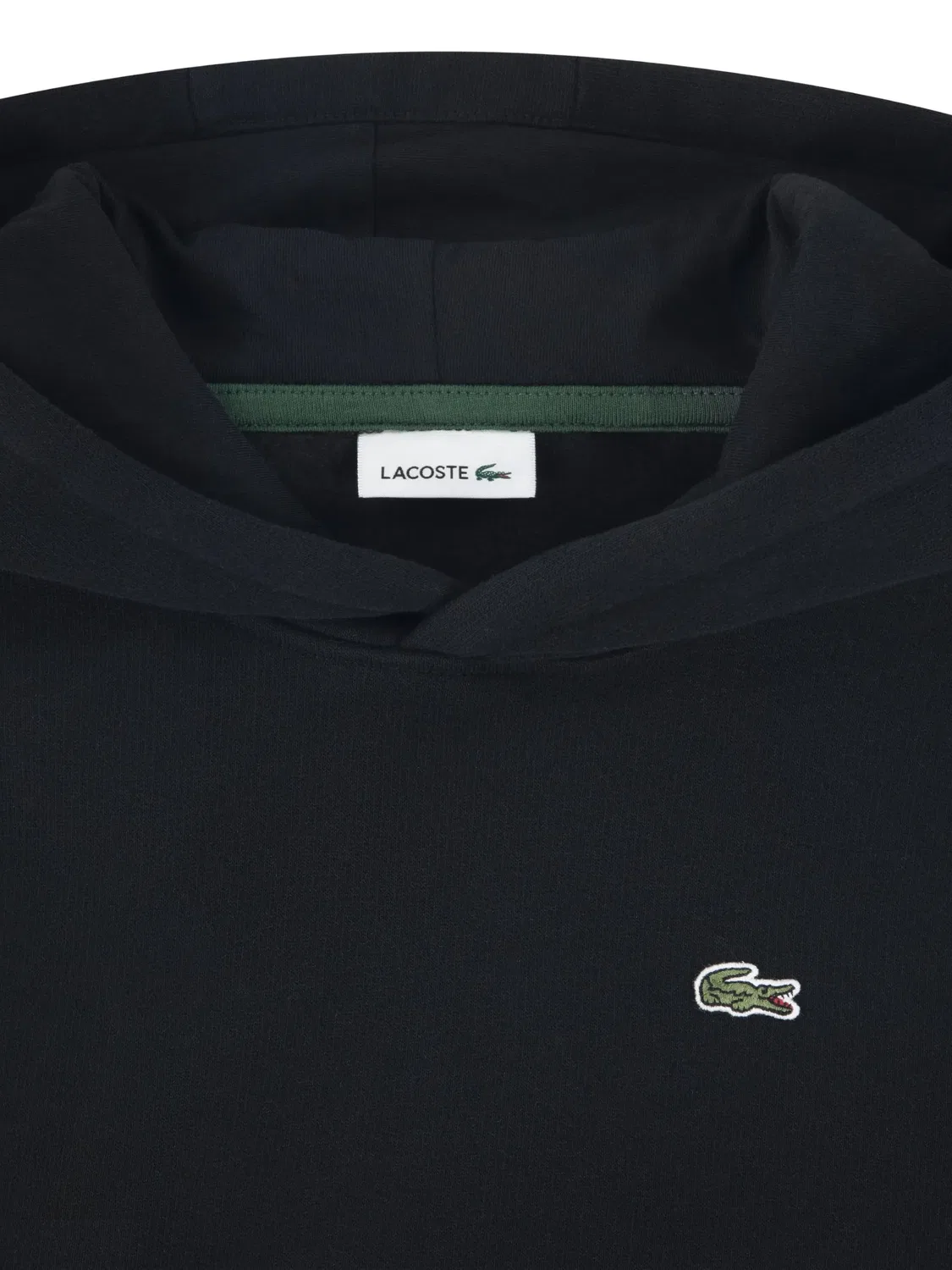 Свитшот с капюшоном и логотипом Lacoste, черный — фото 2