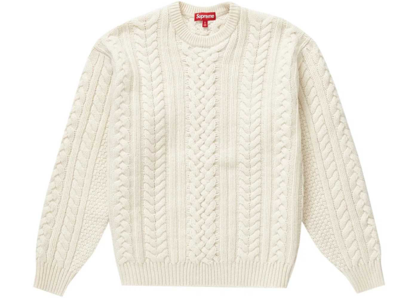 Мужской свитер с аппликацией Supreme, Ivory