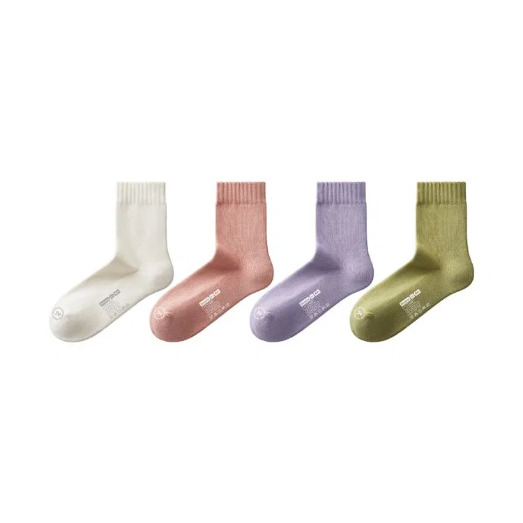 Детские носки 4 пары Banana In, Цвет: White+Orange Pink+Dusty Purple+Warm Green