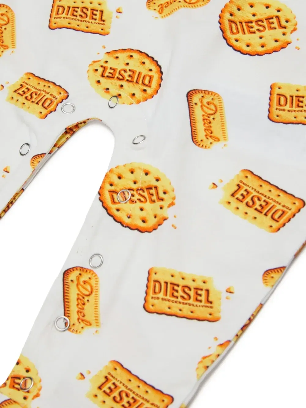 Ромпер с принтом Diesel Kids, белый — фото 4