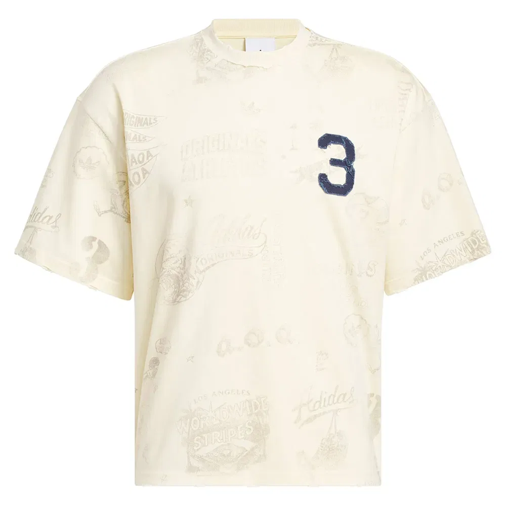 Мужская футболка с принтом Texas A&M Aggies Varsity Graphic Adidas Originals, Beige — фото 3