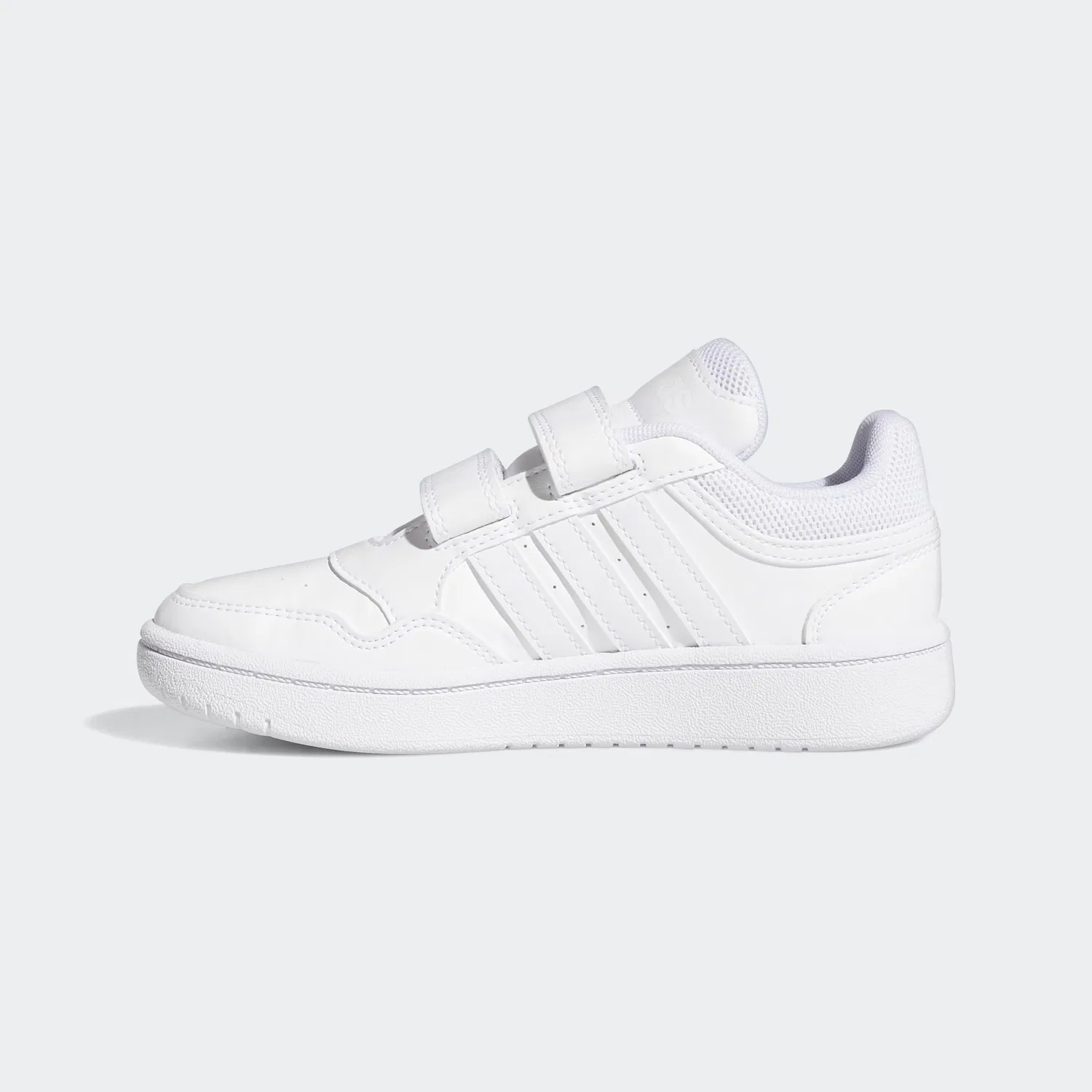 Детские кроссовки для мальчиков и девочек с липучкой Hoops Lifestyle Basketball Hook-and-Loop Adidas, Cloud White Cloud White Cloud White — фото 2