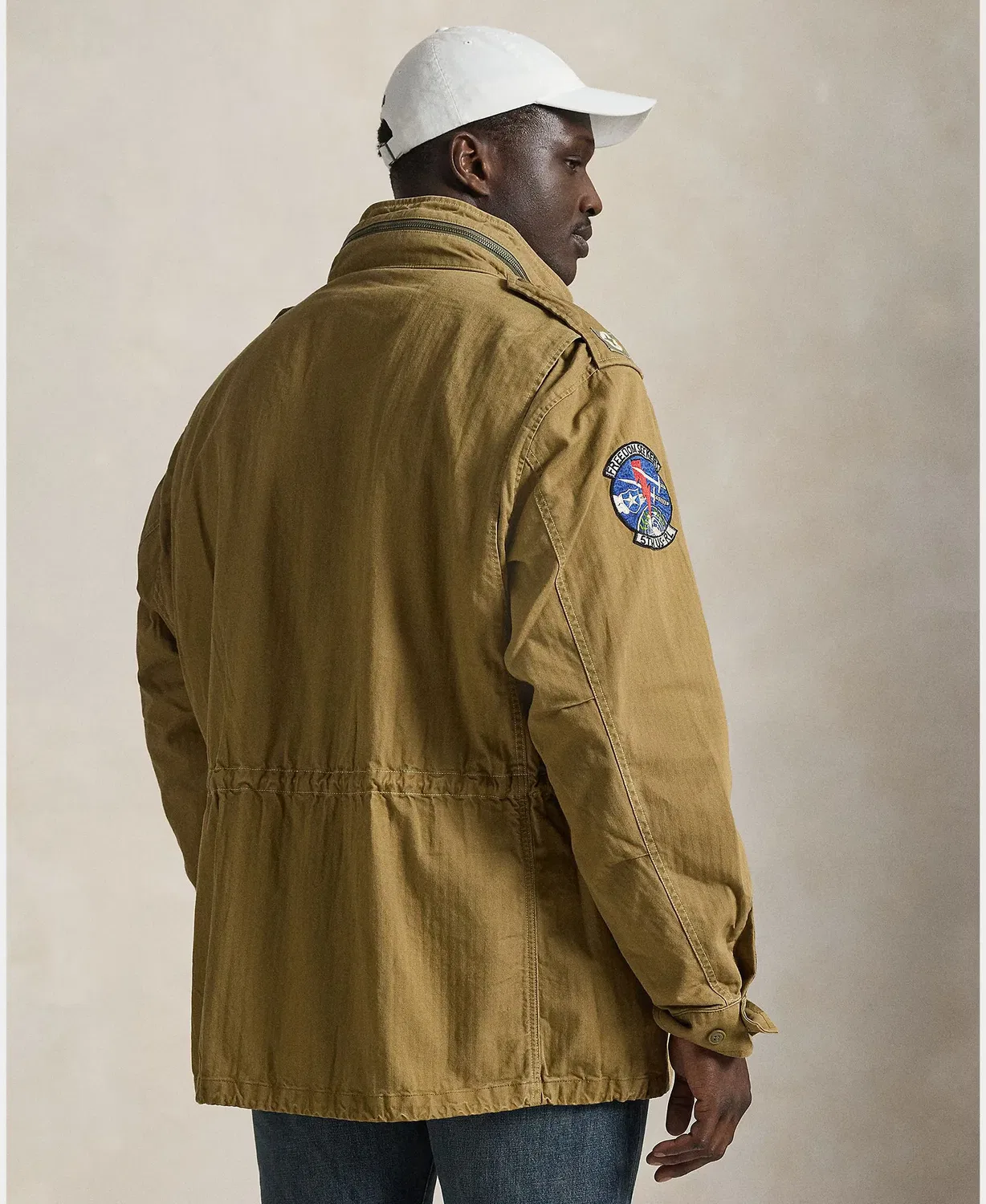 Мужское пальто из хлопка с принтом Big & Tall Polo Ralph Lauren, Коричневый — фото 3