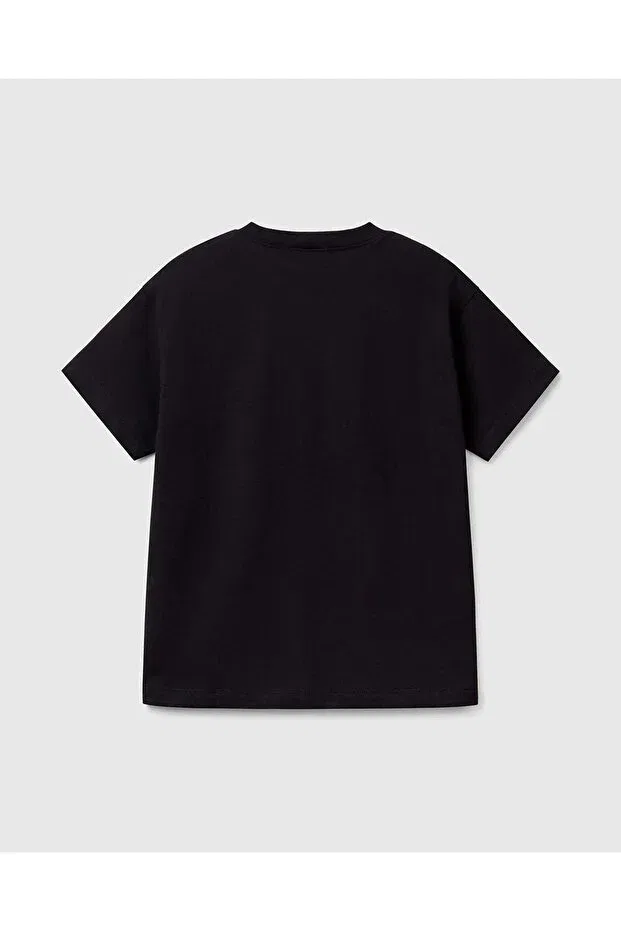 Детская футболка для мальчиков с принтом Benetton Logo United Colors Of Benetton, Black — фото 2