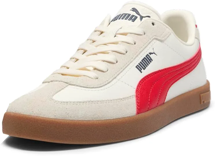 Кроссовки PUMA Mens Club II Era, слоновая кость/красный/темно-синий — фото 3