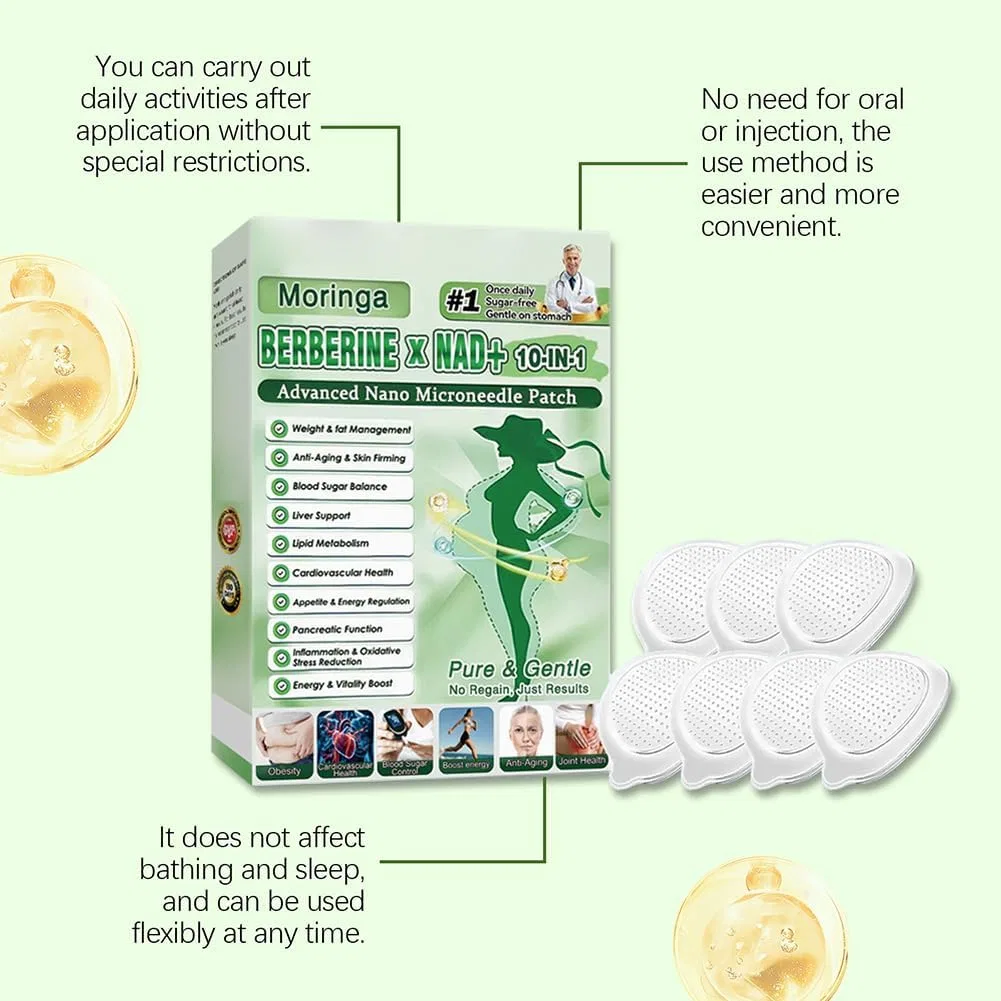 Патчи для тела с микроиглами, Moringa Berberine, 3 шт, Style B Generisch — фото 4