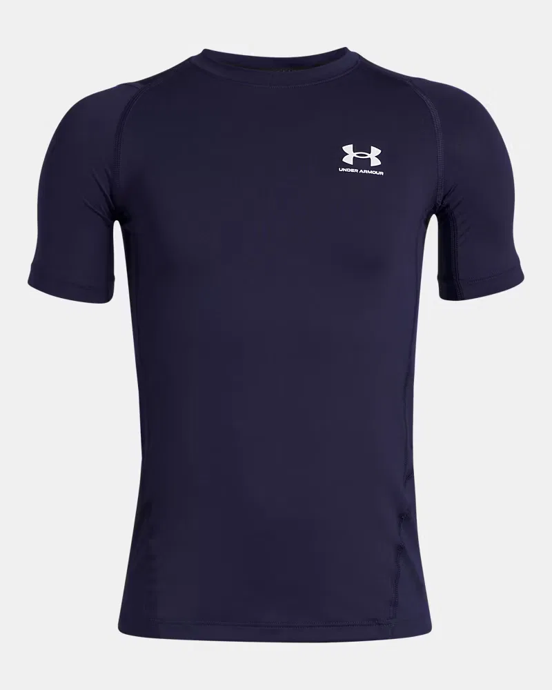 Футболка с коротким рукавом быстросохнущая HeatGear Armour UnderArmour, Midnight Navy/White — фото 4