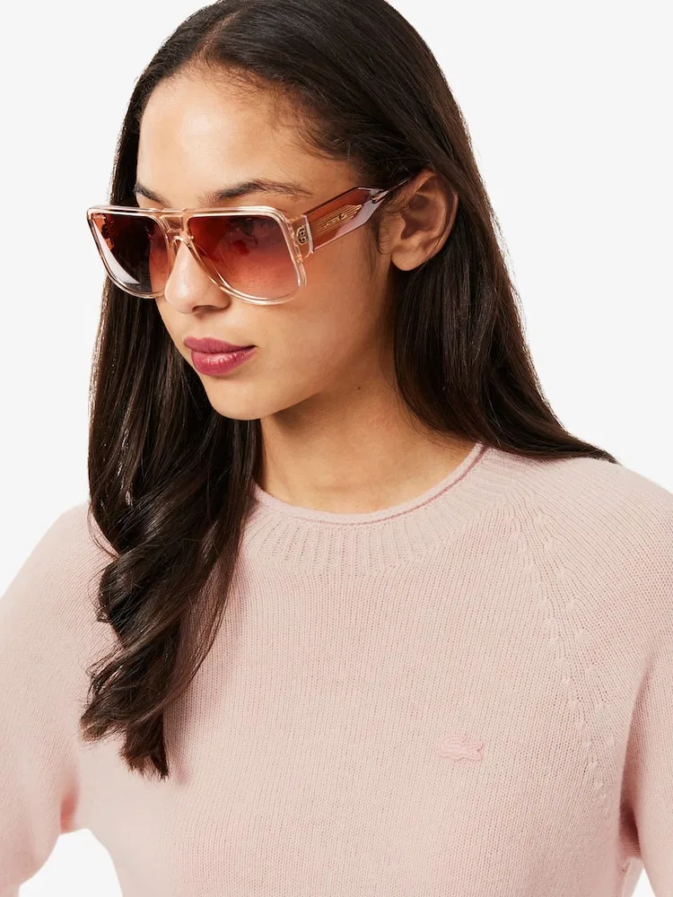 Свитер LACOSTE AF4160, шерстяной, женский, круглый вырез — фото 2