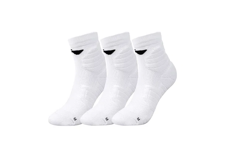 Детские носки-следы с принтом, комплект из 3 пар, White 3 Pack, Li-Ning