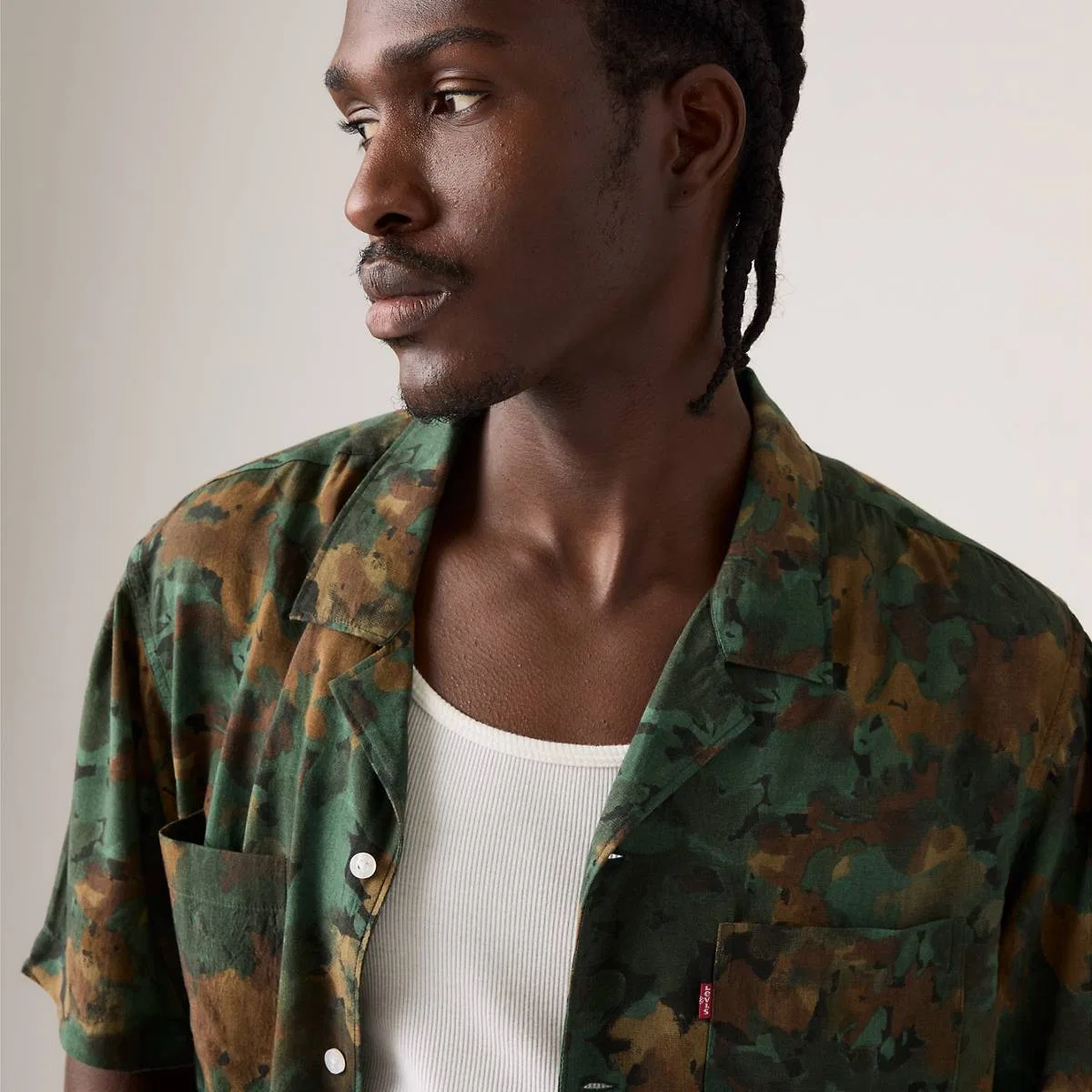 Классическая походная рубашка Levi's, Henrik Camo Digital Print - Multi Foliage - Multi-Color — фото 2