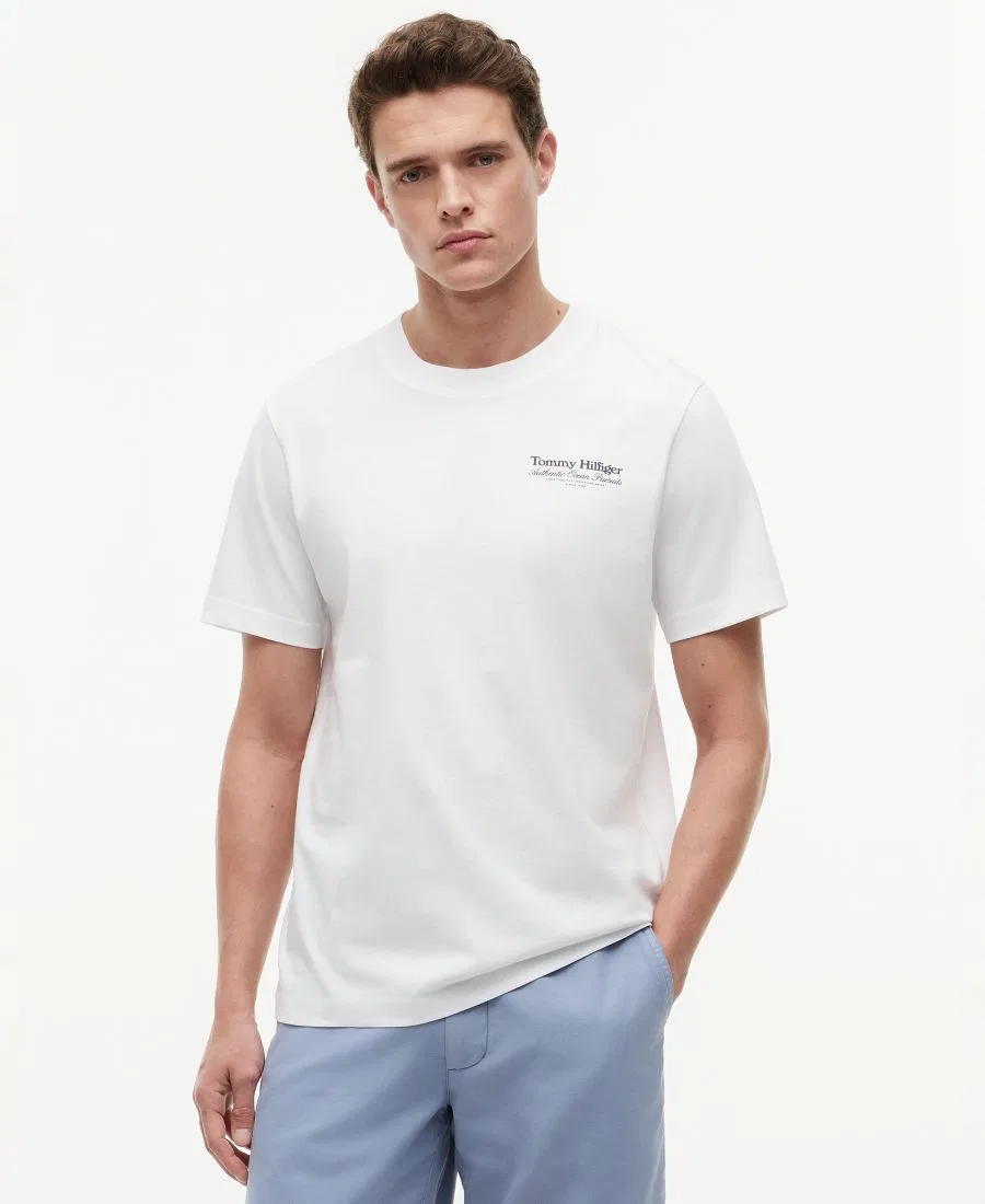Футболка с принтом Nautical Back Graphic Tommy Hilfiger, White — фото 2