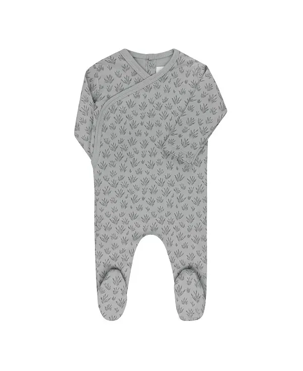 Детский комбинезон с принтом French Terry Blooms Collection Footie Ely'S & Co., синий