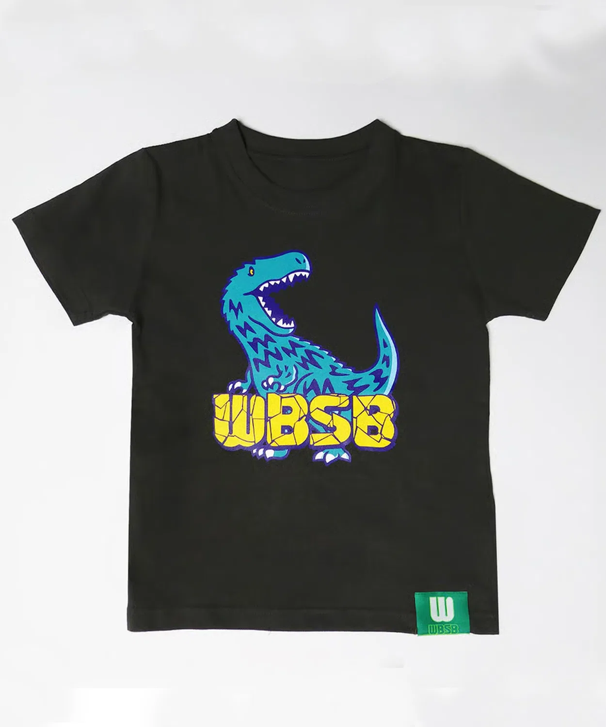 Детская футболка с длинным рукавомDinosaur WBSB, Черный
