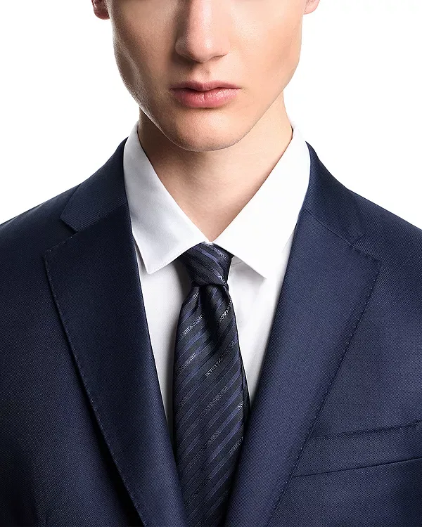 Мужской костюм из шерсти с жилеткой Emporio Armani, Navy Blue — фото 3