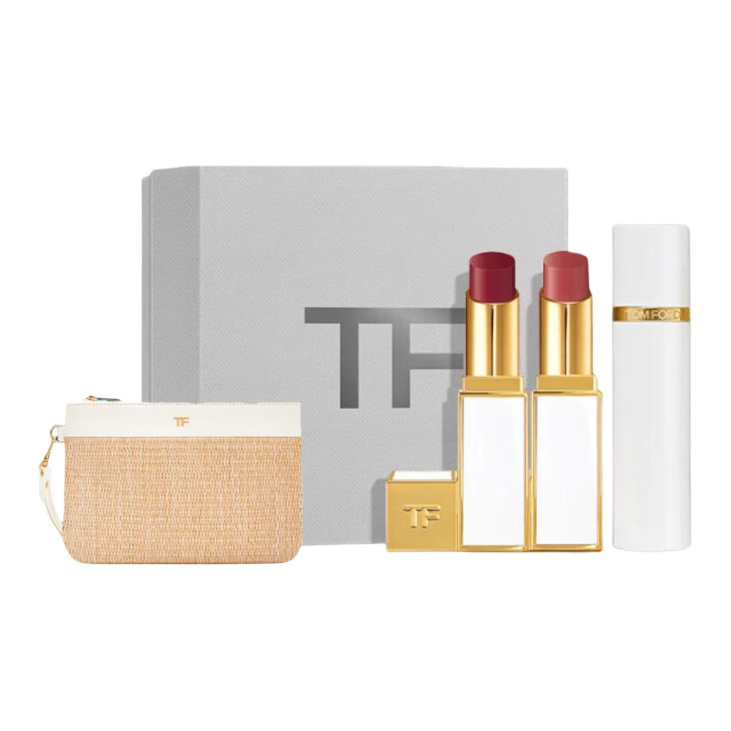 Набор косметики Colored Glaze Radiance, TOM FORD, #03 White Brightening Lip Balm, #20 White Brightening Lip Balm, 10ml White Musk Perfume Sample — фото 2