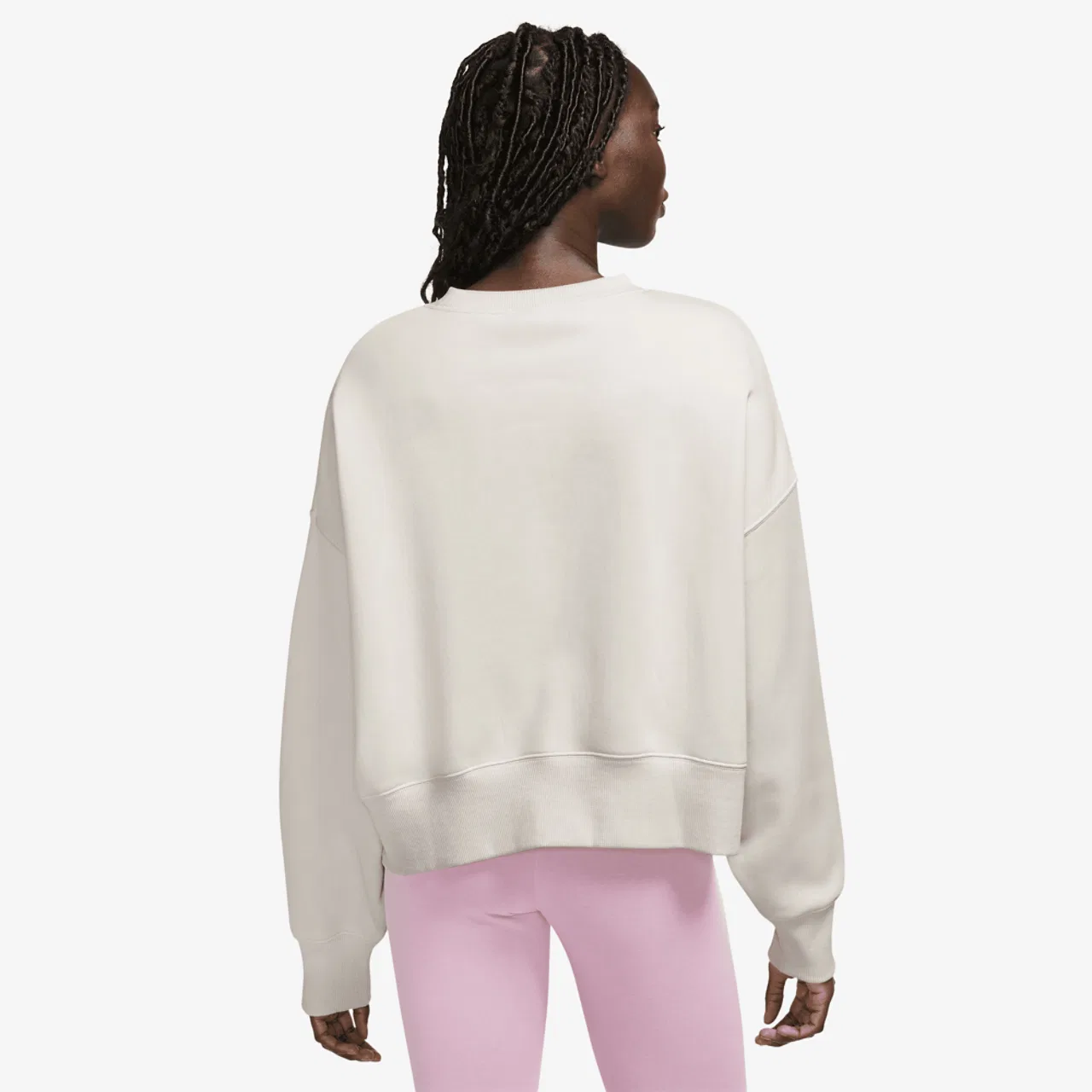 Женская толстовка Nike NSW Style Fleece Crew, цвет Light Orewood Brown/Sail — фото 2