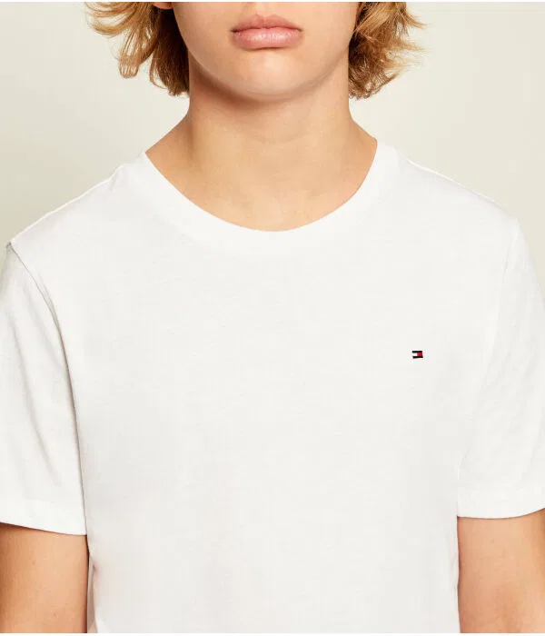 Детская футболка с круглым вырезом Tommy Hilfiger, белый — фото 4