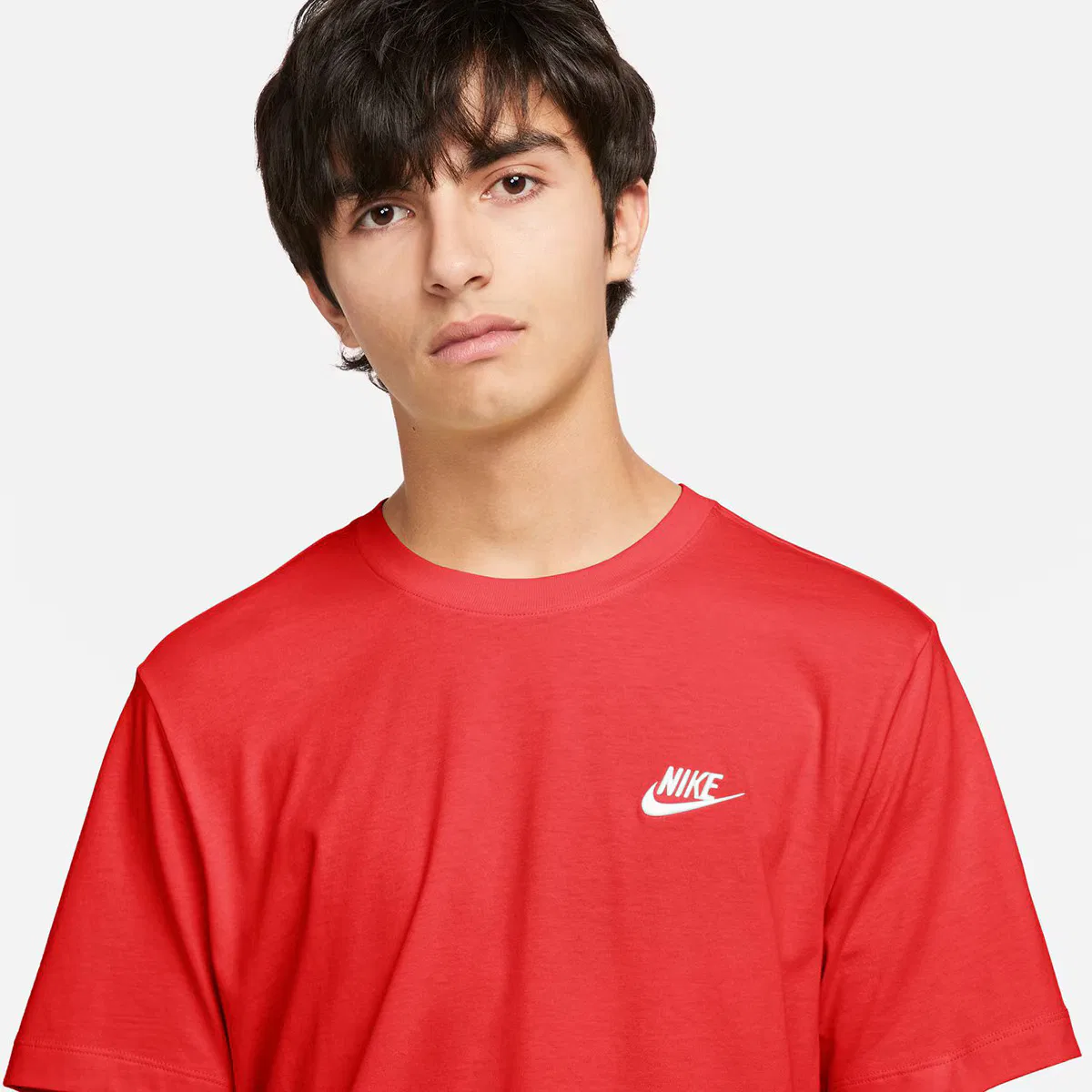 Мужская футболка, M Nsw Club Tee, Nike, красный белый — фото 4
