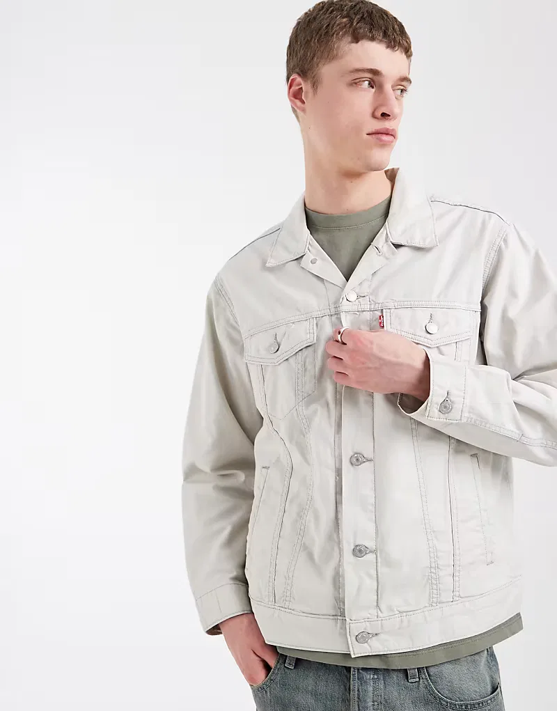 Куртка-тракер джинсовая удобная Levi's, экрю — фото 2