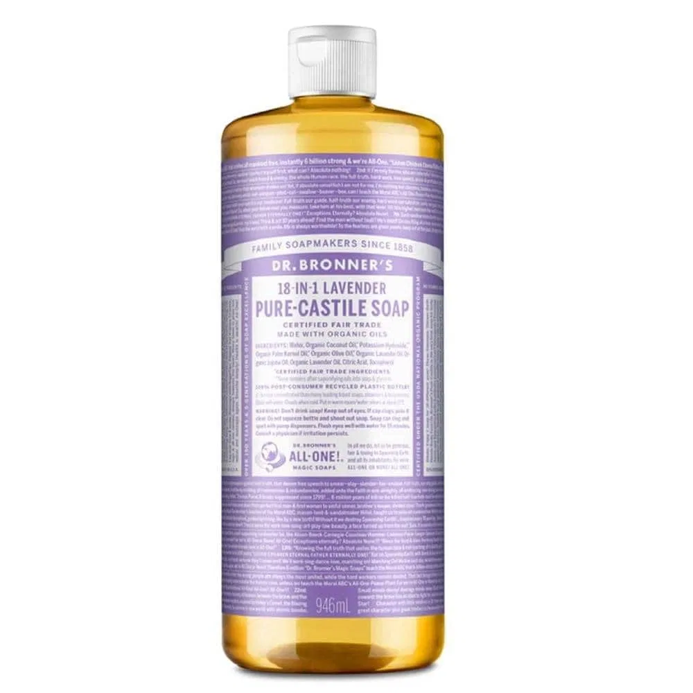 Кастильское мыло Lavender, 2 шт, 32 oz, Dr. Bronner's