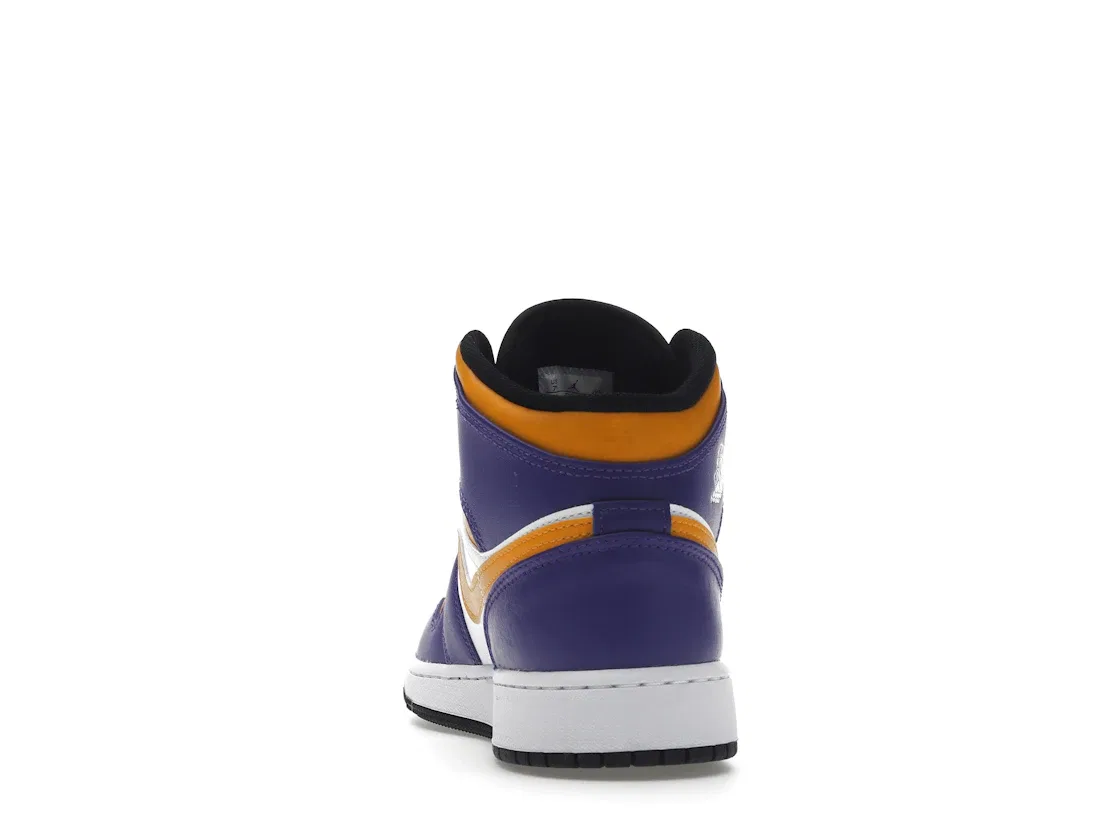 Детские кроссовки Lifestyle с высоким силуэтом Jordan 1 Mid Jordan, Dark Concord/White/Black/Taxi — фото 4
