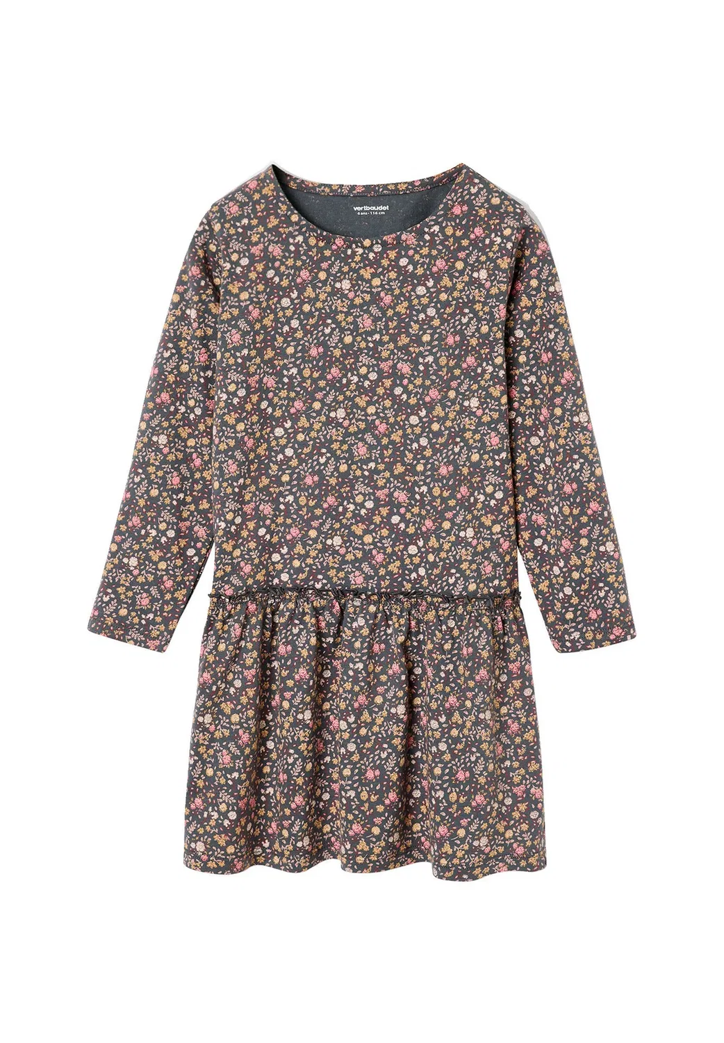 Mädchen kleid Basic - платье из джерси Vertbaudet, Anthrazit