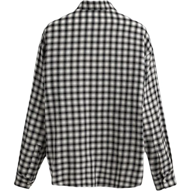 Мужская рубашка с отложным воротником ZARA, Black/White — фото 3
