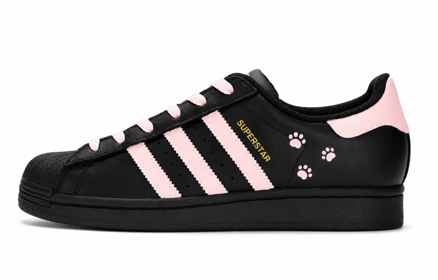 Кроссовки кеды для скейтбординга Superstar 2 Adidas Originals, Black Pink — фото 3