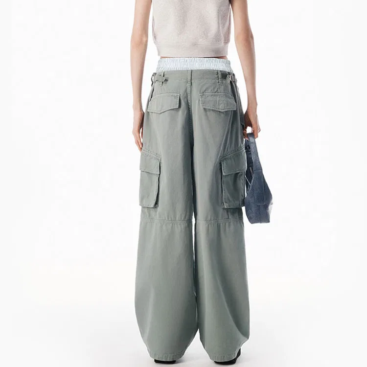 Женские карго-брюки Alexander Wang, Washed Green Bay — фото 4