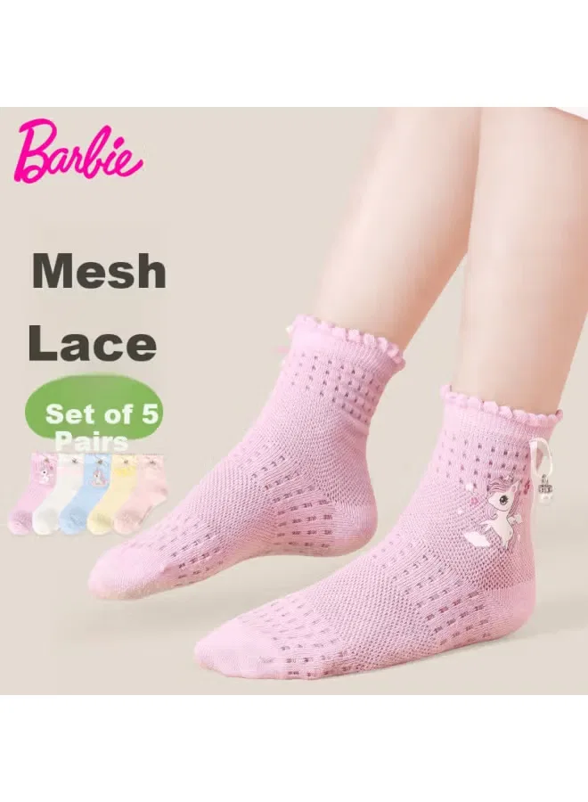 Носки детские с сетчатым узором Barbie