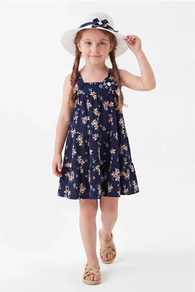 Детское платье для девочек с бретельками Biancofiglio, Navy Blue