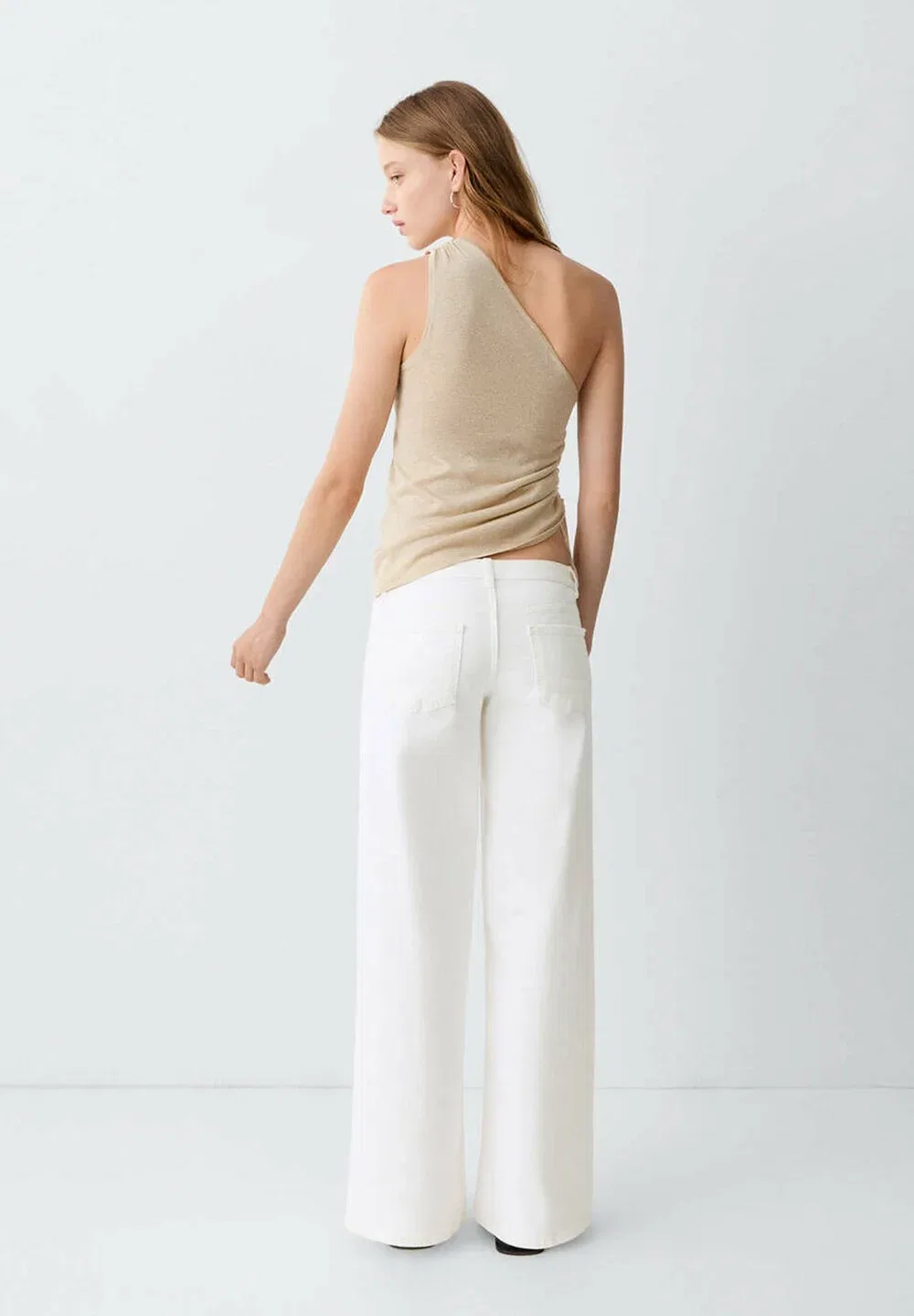 Подростковые джинсы свободного кроя Mango Kids, White — фото 2
