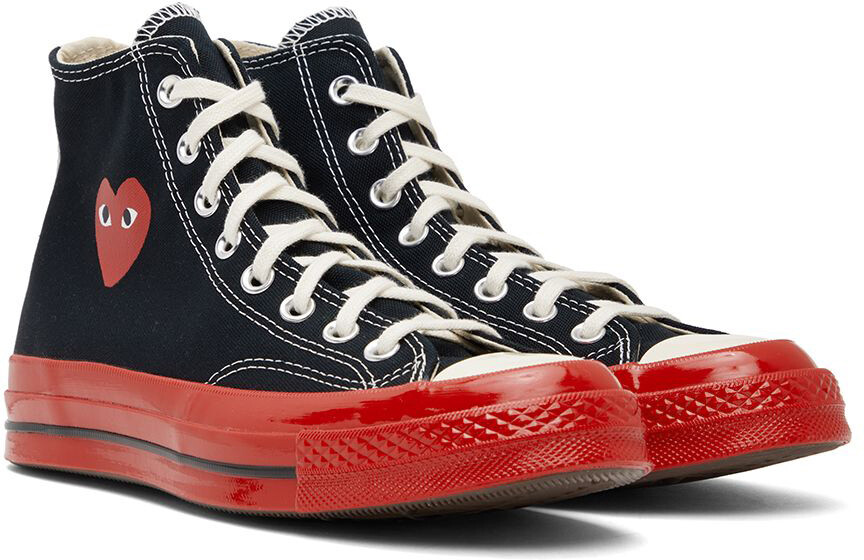 Черно-красные кроссовки Converse Edition Chuck 70 Comme des Garçons Play — фото 4