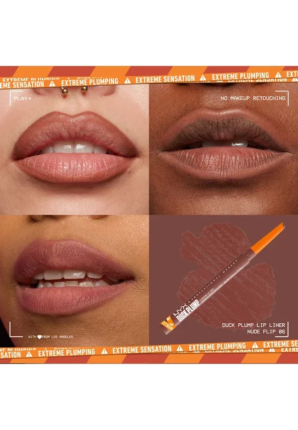Карандаш для губ контурный Duck Plump Plumping Contour Lip liner Nyx Professional Makeup 0.3 г, цвет nude flip — фото 4