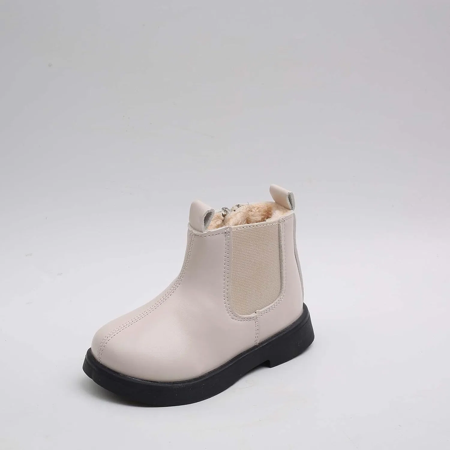 Детские ботинки на молнии с флисовой подкладкой Winter Outdoor Shoes, Beige — фото 3