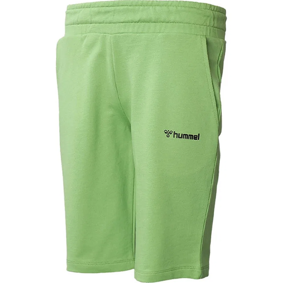 Детские спортивные шорты с принтом Regular Fit Hummel, Зеленый