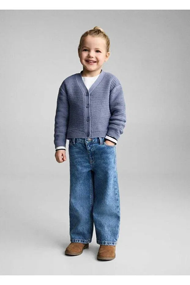 Детский кардиган для новорожденных хлопковый Mango Baby, Blue — фото 2